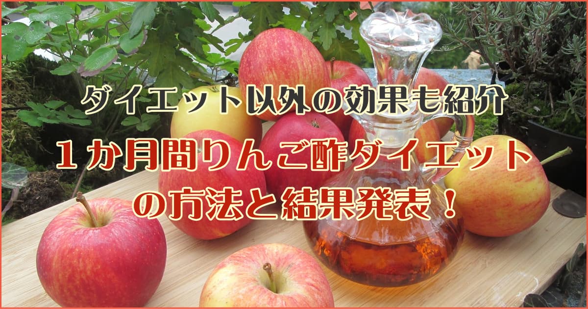 １か月間りんご酢ダイエットの方法と結果発表！